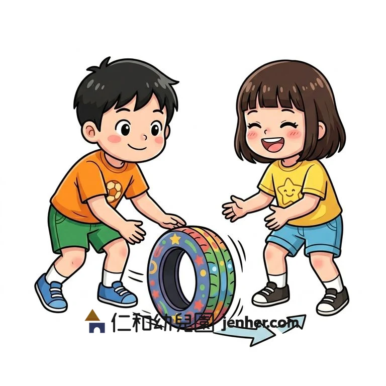 アクティビティ 8-14: ペア対面タイヤキャッチ（転がし合い）