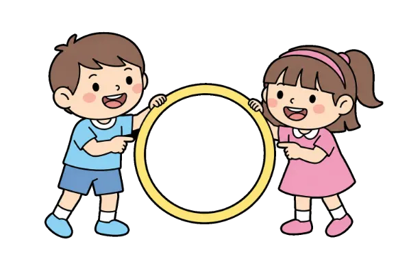 時鐘盤子圓形圓箍仔插圖