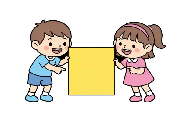 窗戶積木四邊等長正方形插圖