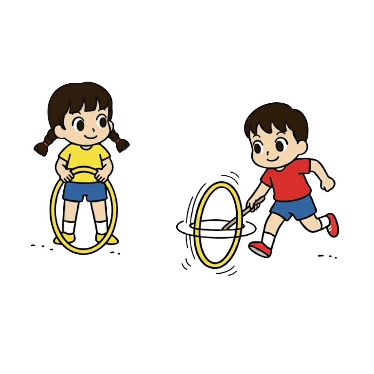 13-7 原地滾動，或是看誰的 滾最久，也. 可利用手補助動力。