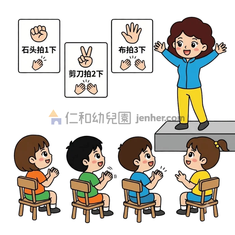 1-15 赢老師的拍手 石頭拍1下；剪刀拍2下；布拍3下
