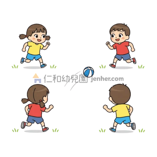 幼兒球類遊戲圖解：幼兒用腳進行踢球與控球練習